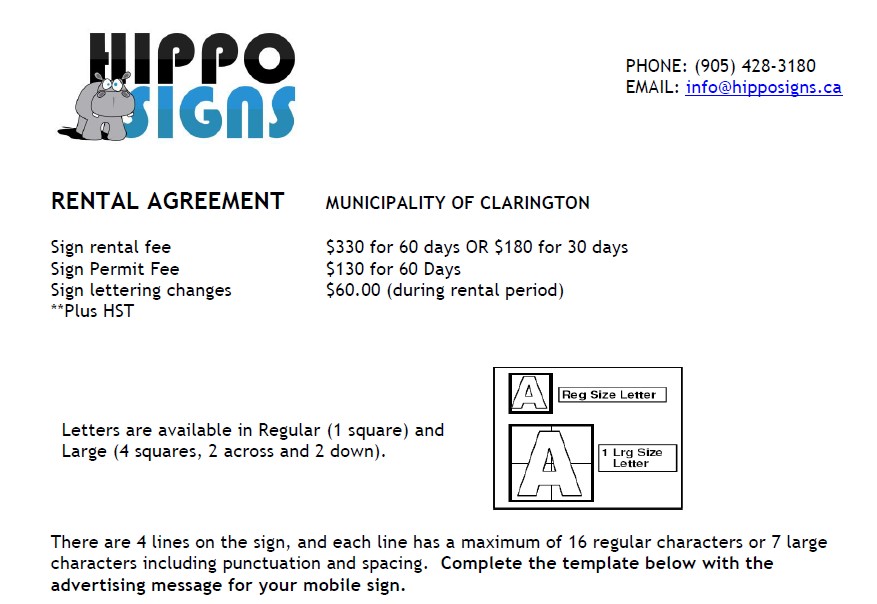 Clarington Rental Details